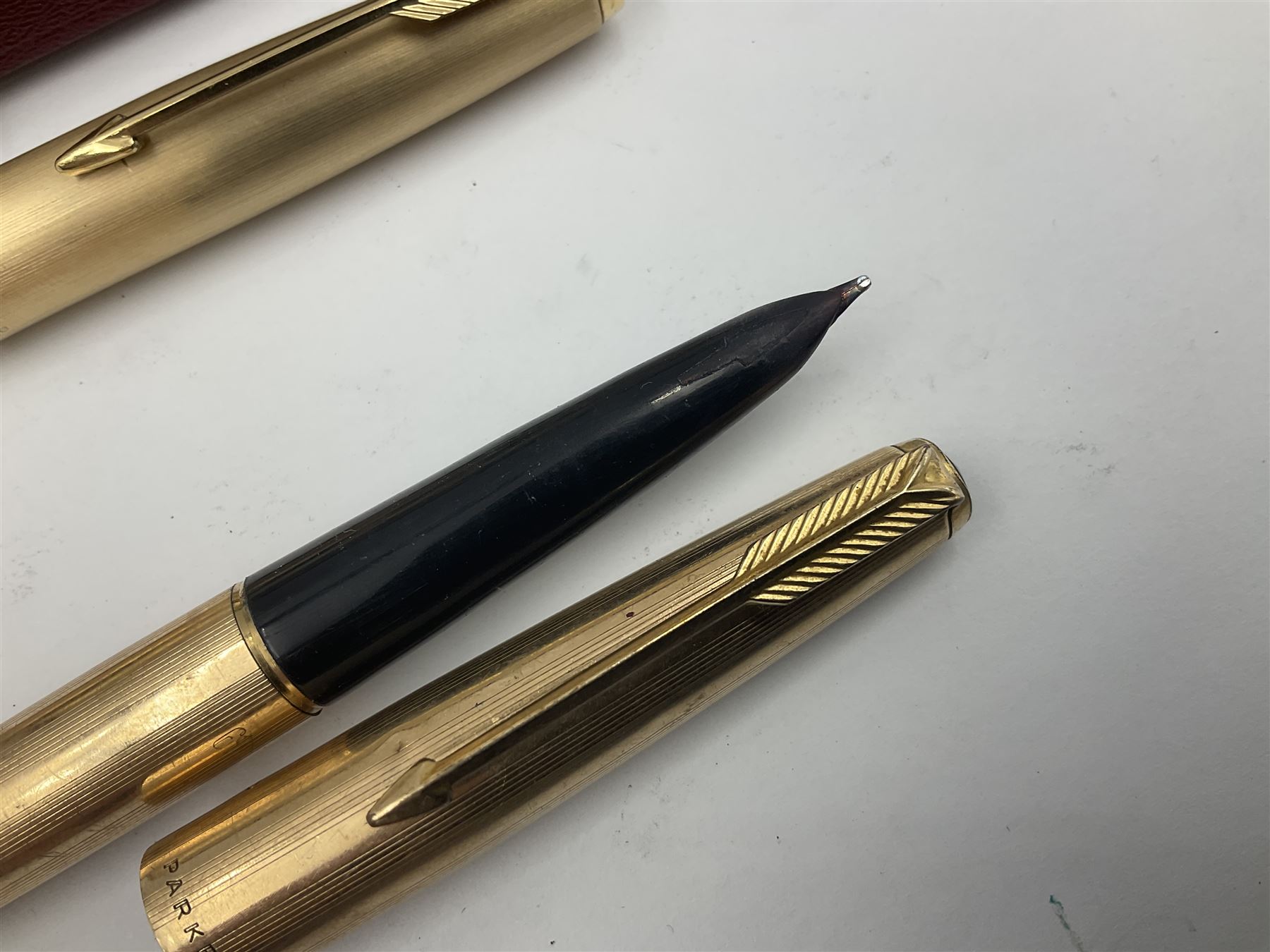 Three rolled gold Parker fountain pens - Image 3 of 17