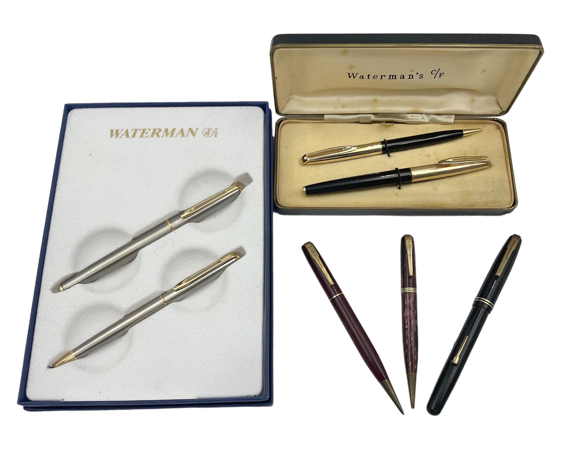 Group of Waterman pens and propelling pencils