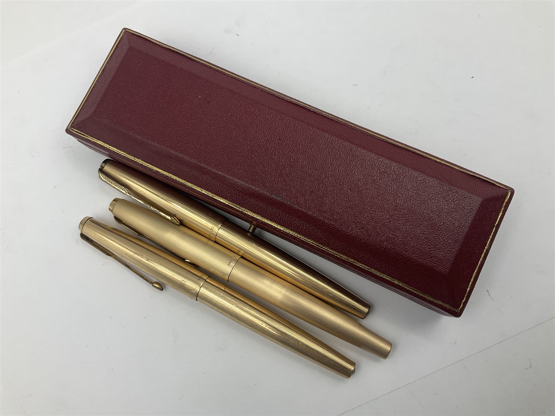 Three rolled gold Parker fountain pens - Image 17 of 17