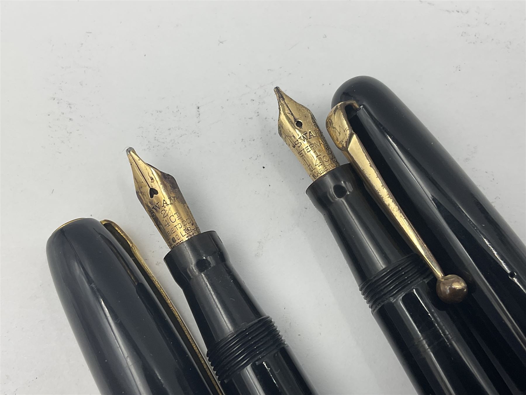 Three Swan Mabie Todd fountain pens - Image 10 of 12
