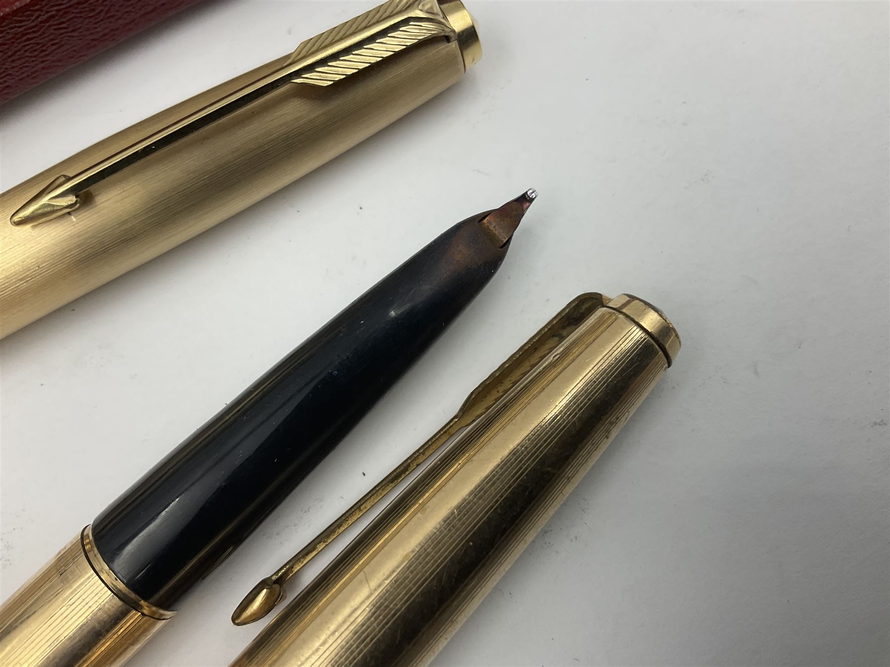 Three rolled gold Parker fountain pens - Image 4 of 17