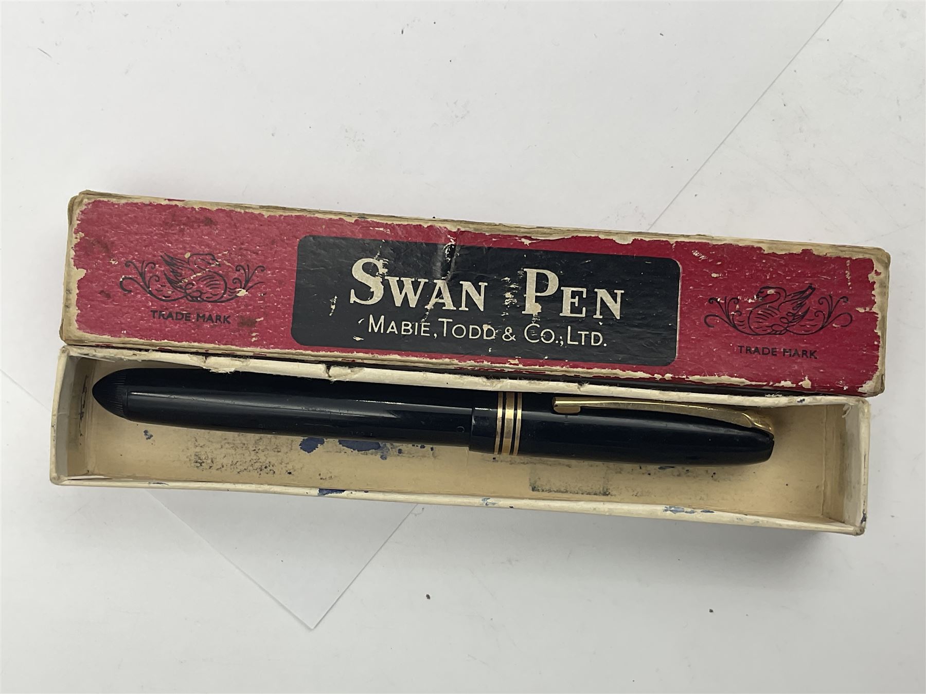 Three Swan Mabie Todd fountain pens - Image 7 of 12