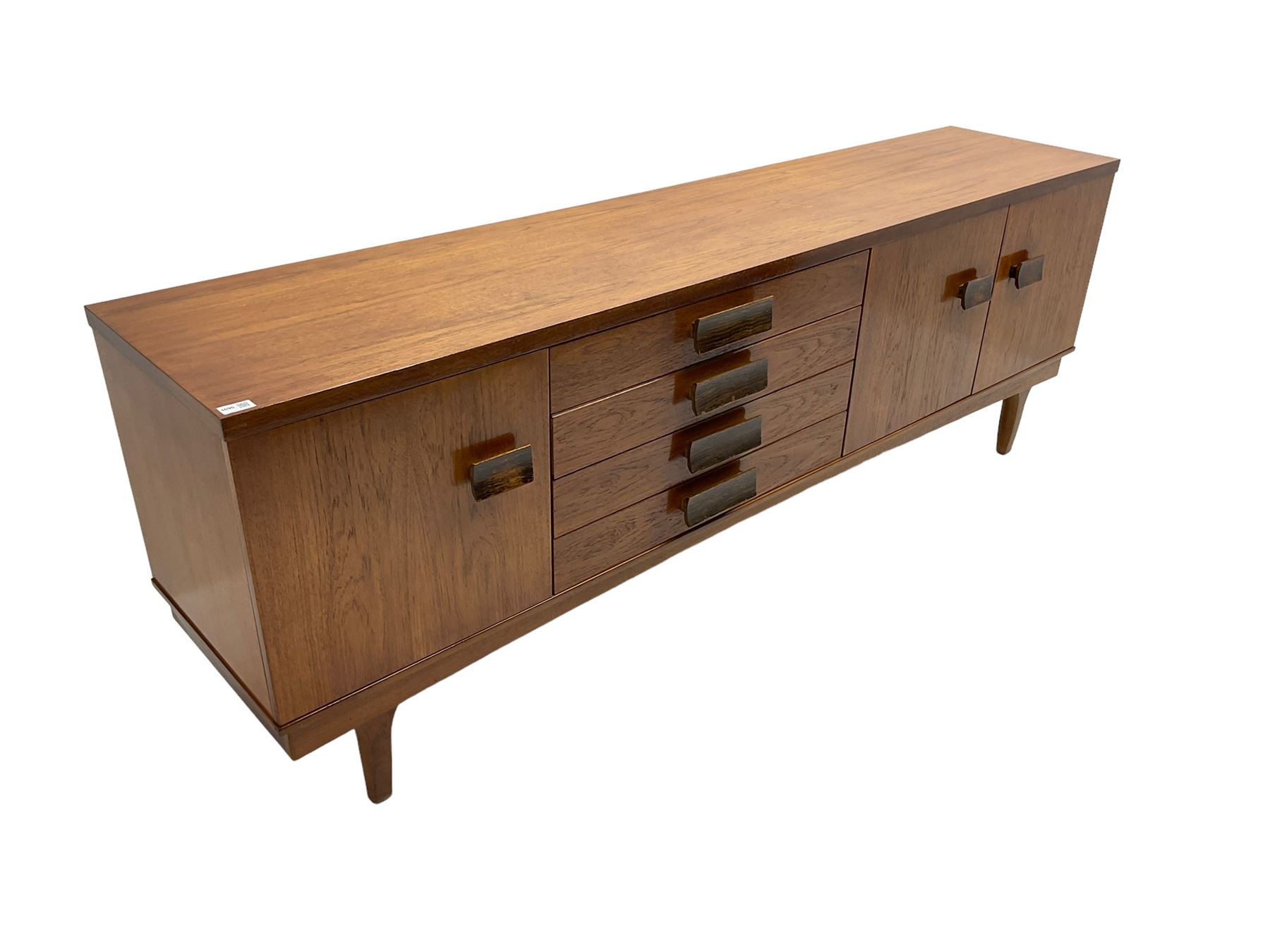Bath Cabinet Makers BCM - mid-20th century teak sideboard fitted with four drawers and three cupboar - Image 3 of 6