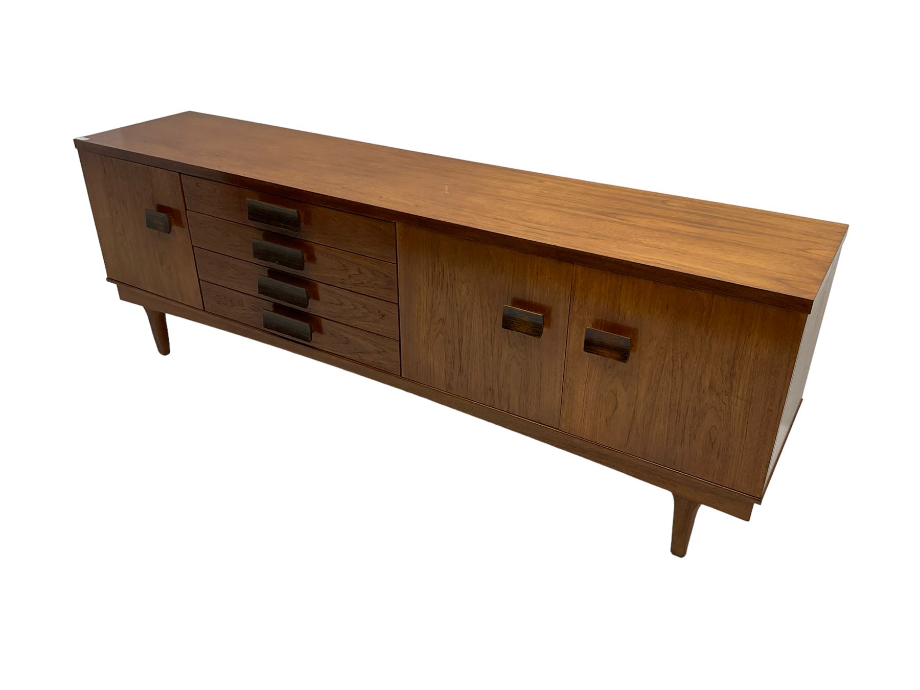 Bath Cabinet Makers BCM - mid-20th century teak sideboard fitted with four drawers and three cupboar - Image 5 of 6