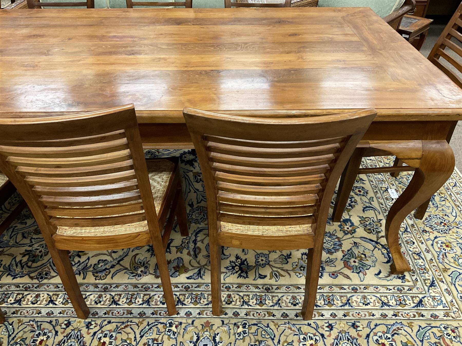 Large teak dining table - Image 3 of 6