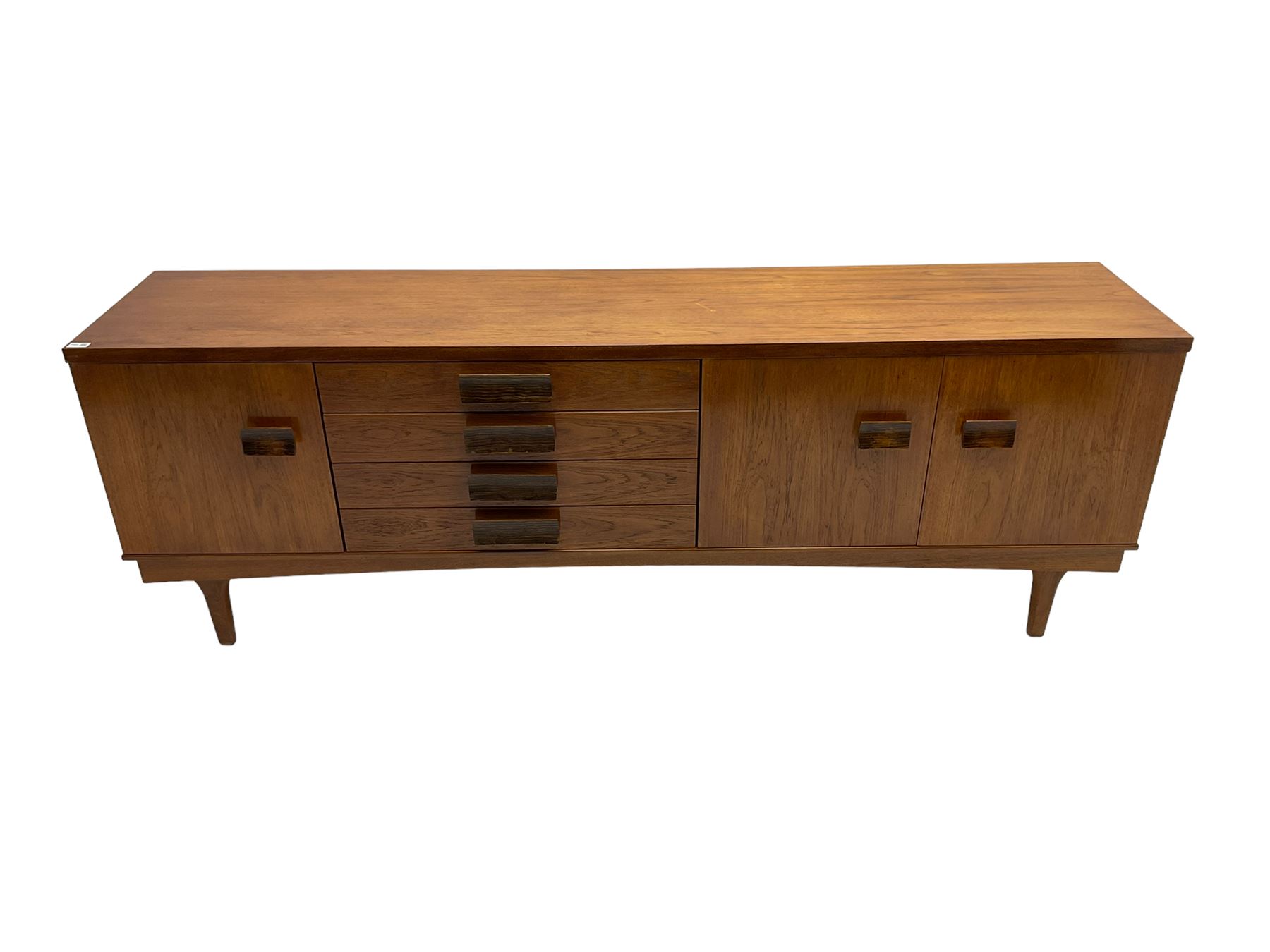 Bath Cabinet Makers BCM - mid-20th century teak sideboard fitted with four drawers and three cupboar - Image 2 of 6