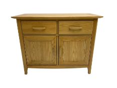 Light elm side cupboard fitted with two drawers and two cupboards