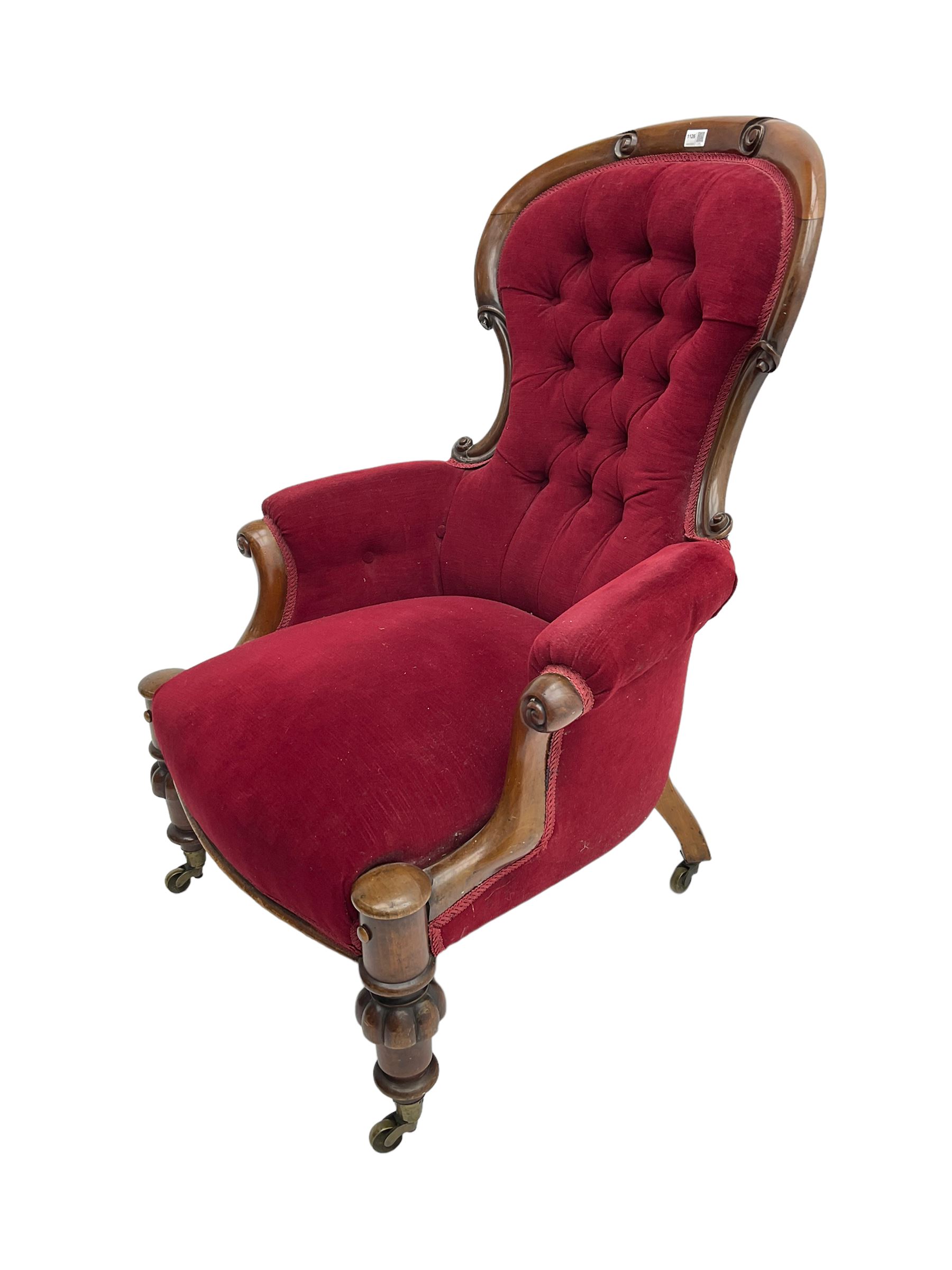 Victorian mahogany armchair - Image 4 of 6