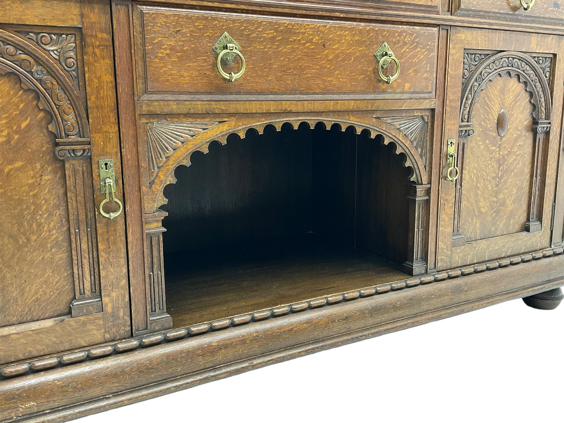 Edwardian oak sideboard - Image 6 of 6