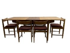 Bath Cabinet Makers BCM - mid-20th century teak extending dining table with butterfly action leaf
