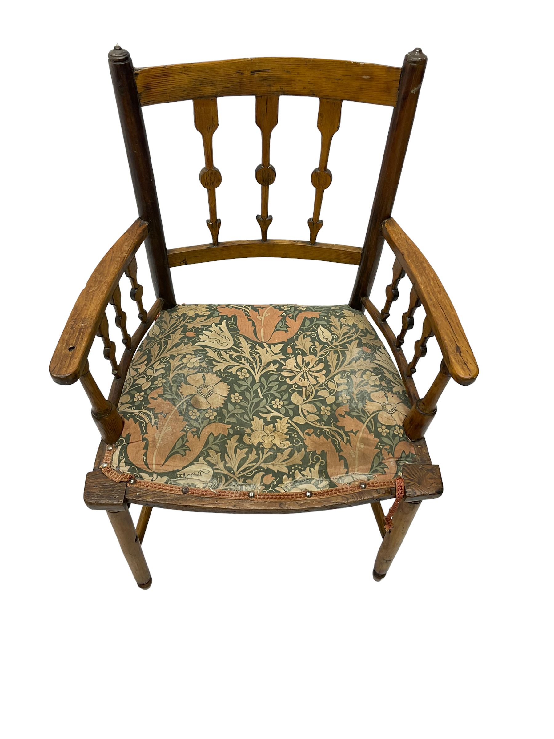19th century ash and beech Sussex type elbow chair - Image 2 of 6