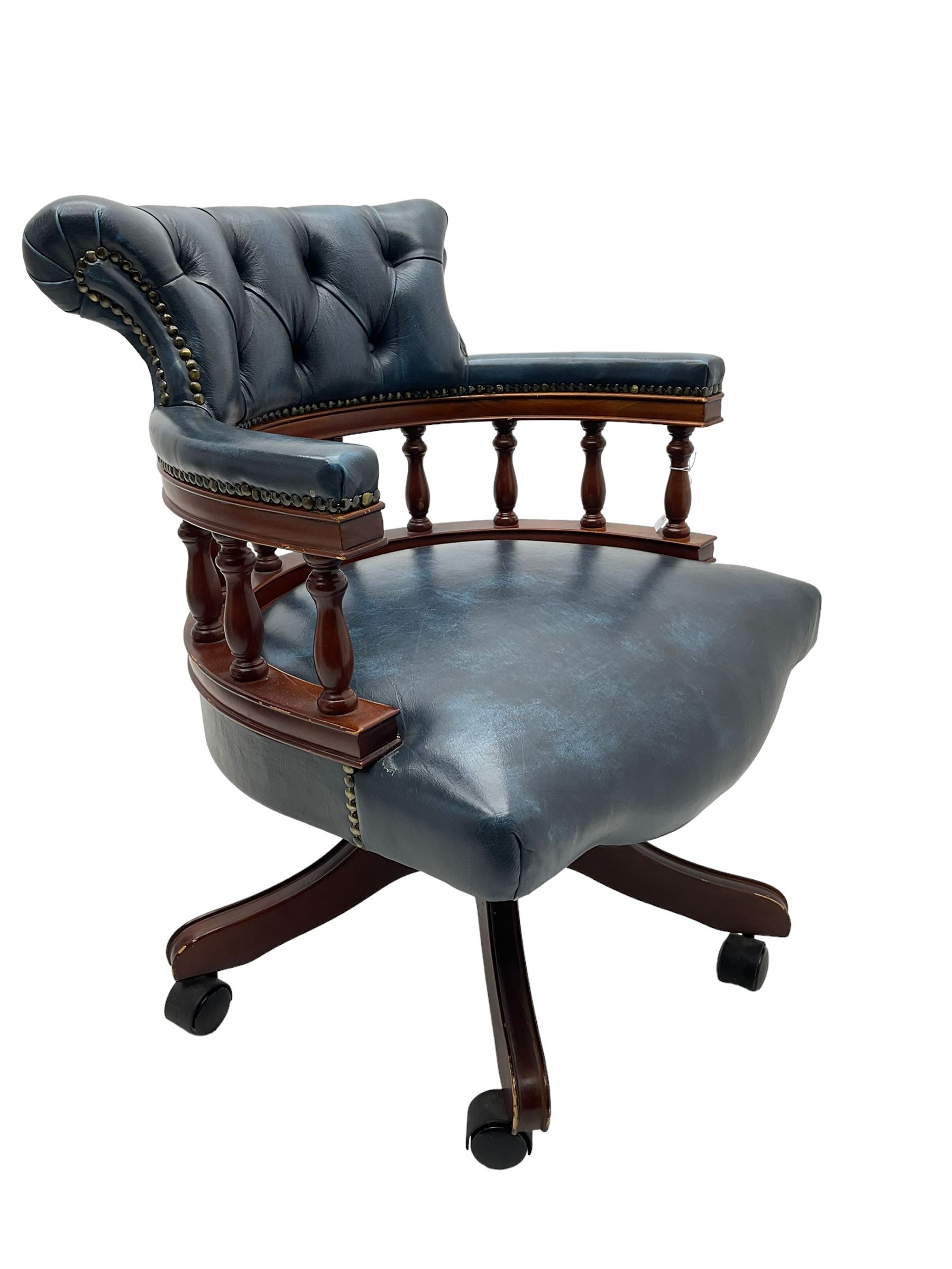 Captains swivel desk chair - Image 5 of 6