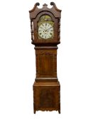 Francis Allison & Co. Finkle Street Richmond - late 19th century 8-day mahogany veneered longcase cl