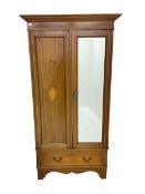 Edwardian inlaid mahogany wardrobe