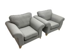 DFS - two seat sofa (W195cm) and two armchairs (W115cm)