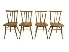 Ercol - set four mid-20th century elm and beech 'All-purpose Windsor chairs'