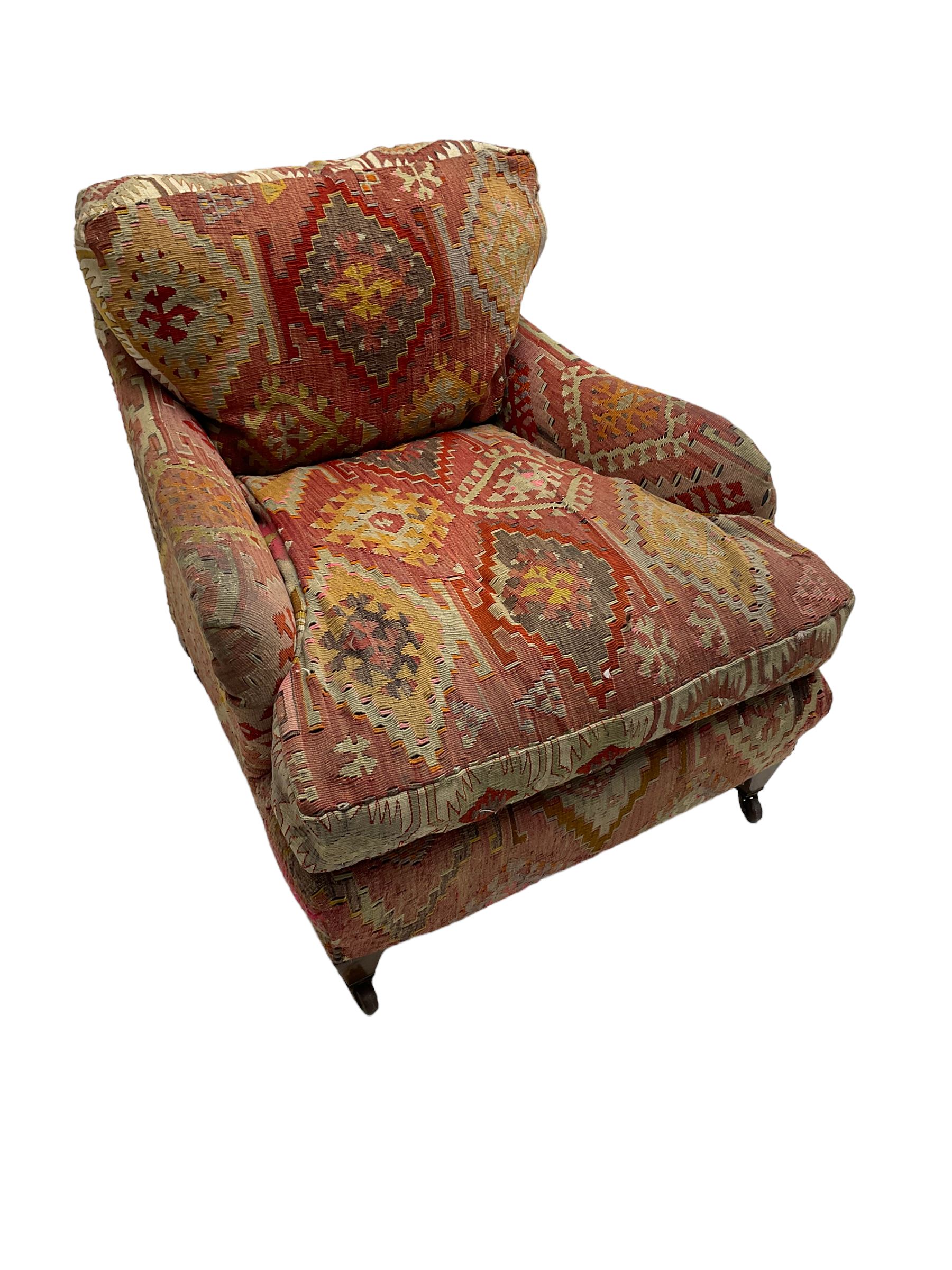 Early 20th century Howard style armchair - Image 5 of 5