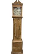 English - Late 20th century pine longcase clock