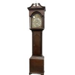 English - Late 18th century 8-day oak longcase clock