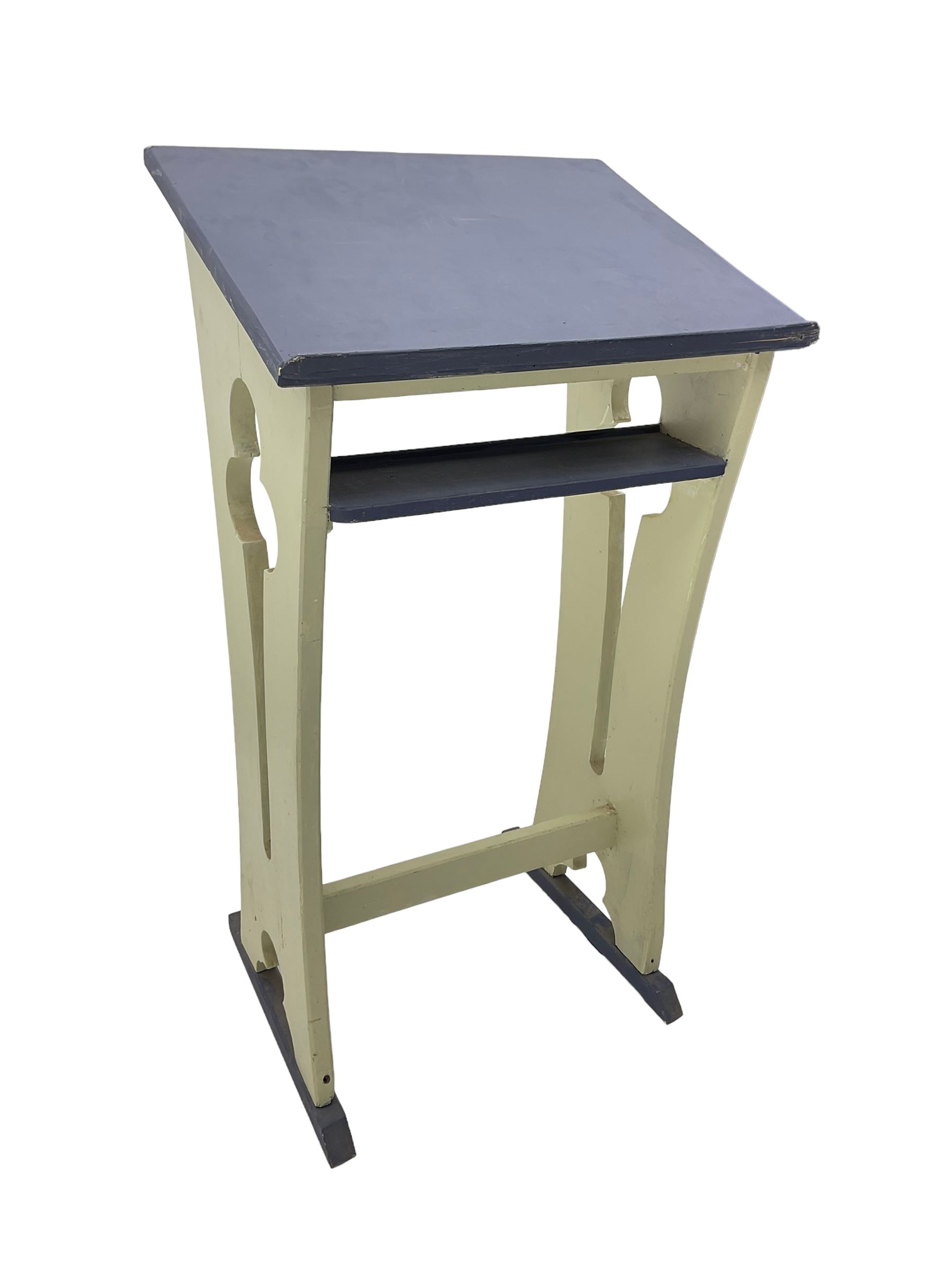 Mid-20th century painted pine ecclesiastical lectern - Image 8 of 10