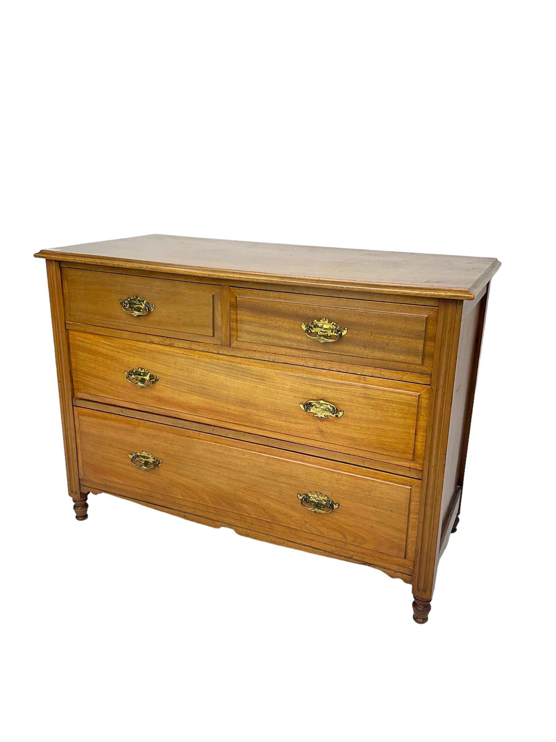 Late 19th century walnut chest - Image 5 of 5