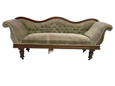 Victorian walnut settee