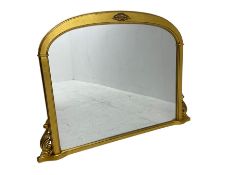 Gilt framed overmantel mirror