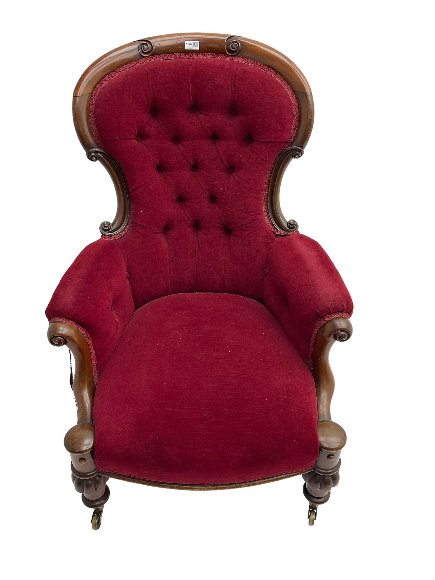 Victorian mahogany armchair - Image 6 of 6