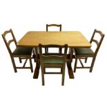 Acornman - adzed oak refectory dining table