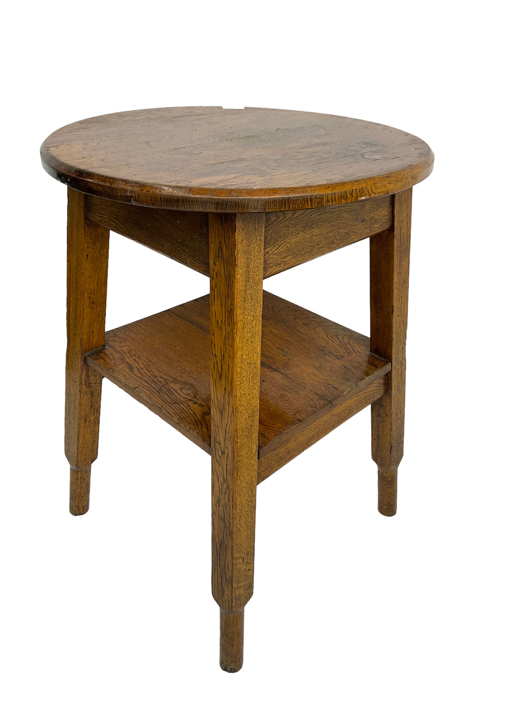 Early to mid-20th century oak tavern table