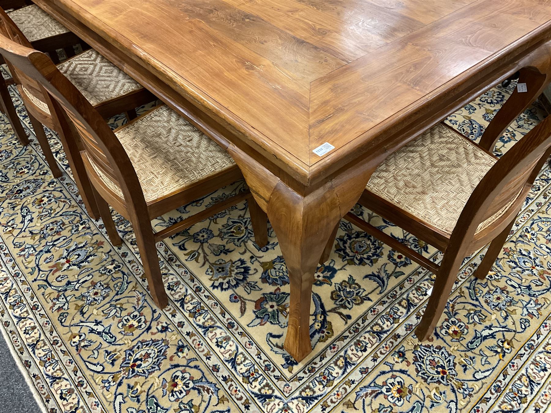 Large teak dining table - Image 6 of 6