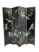 Oriental four fold screen