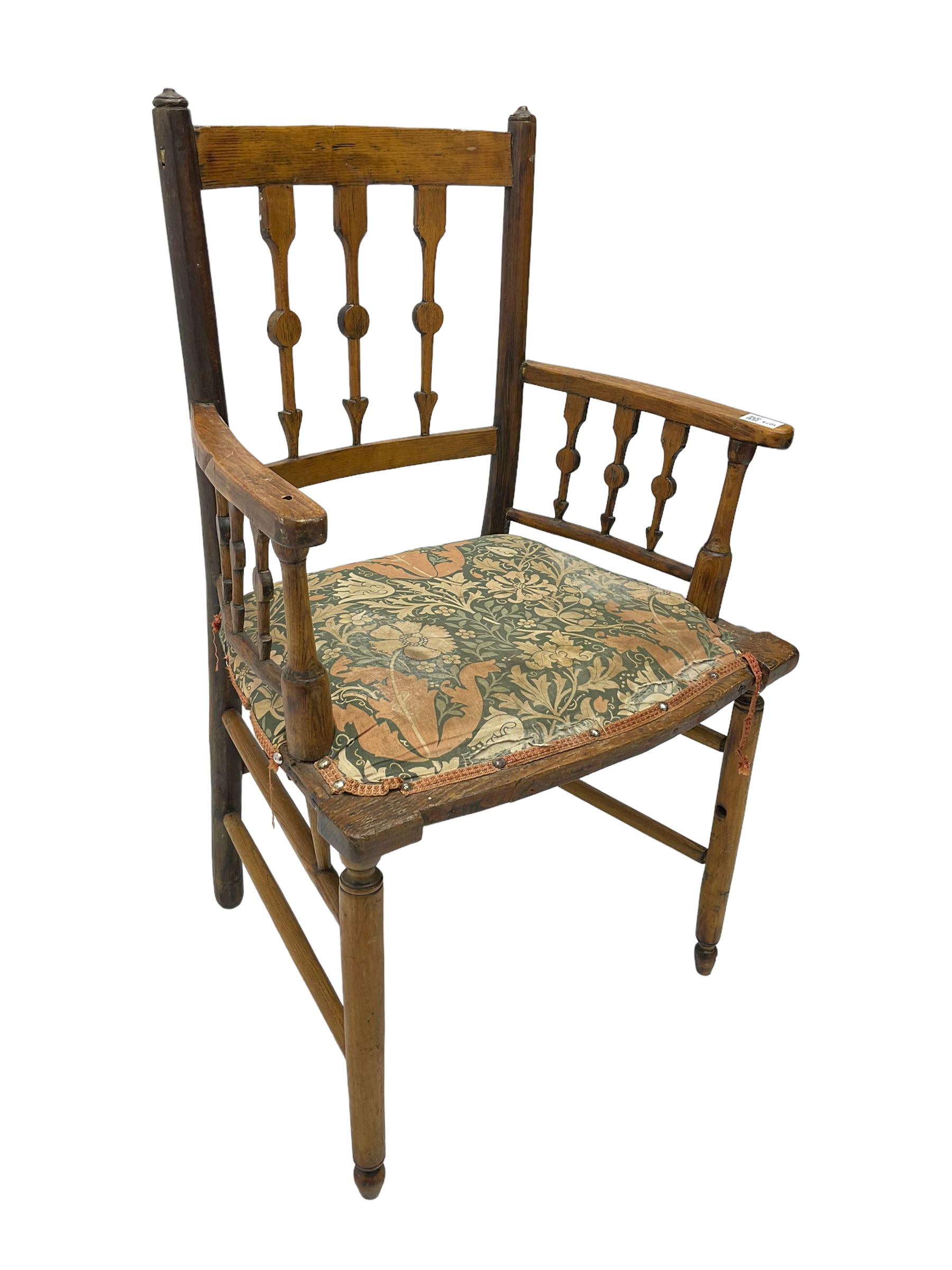 19th century ash and beech Sussex type elbow chair - Image 5 of 6