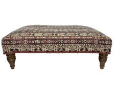 Rectangular upholstered footstool