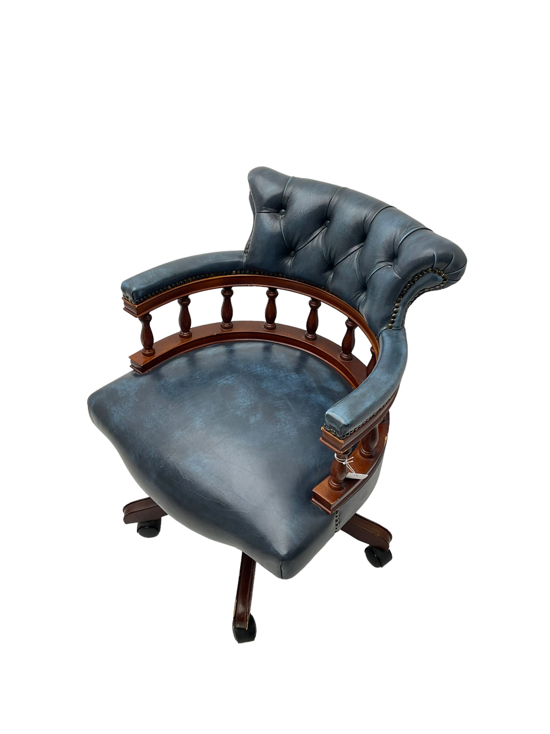 Captains swivel desk chair - Image 4 of 6