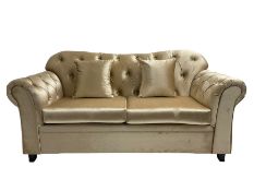 Chesterfield shaped two seat sofa