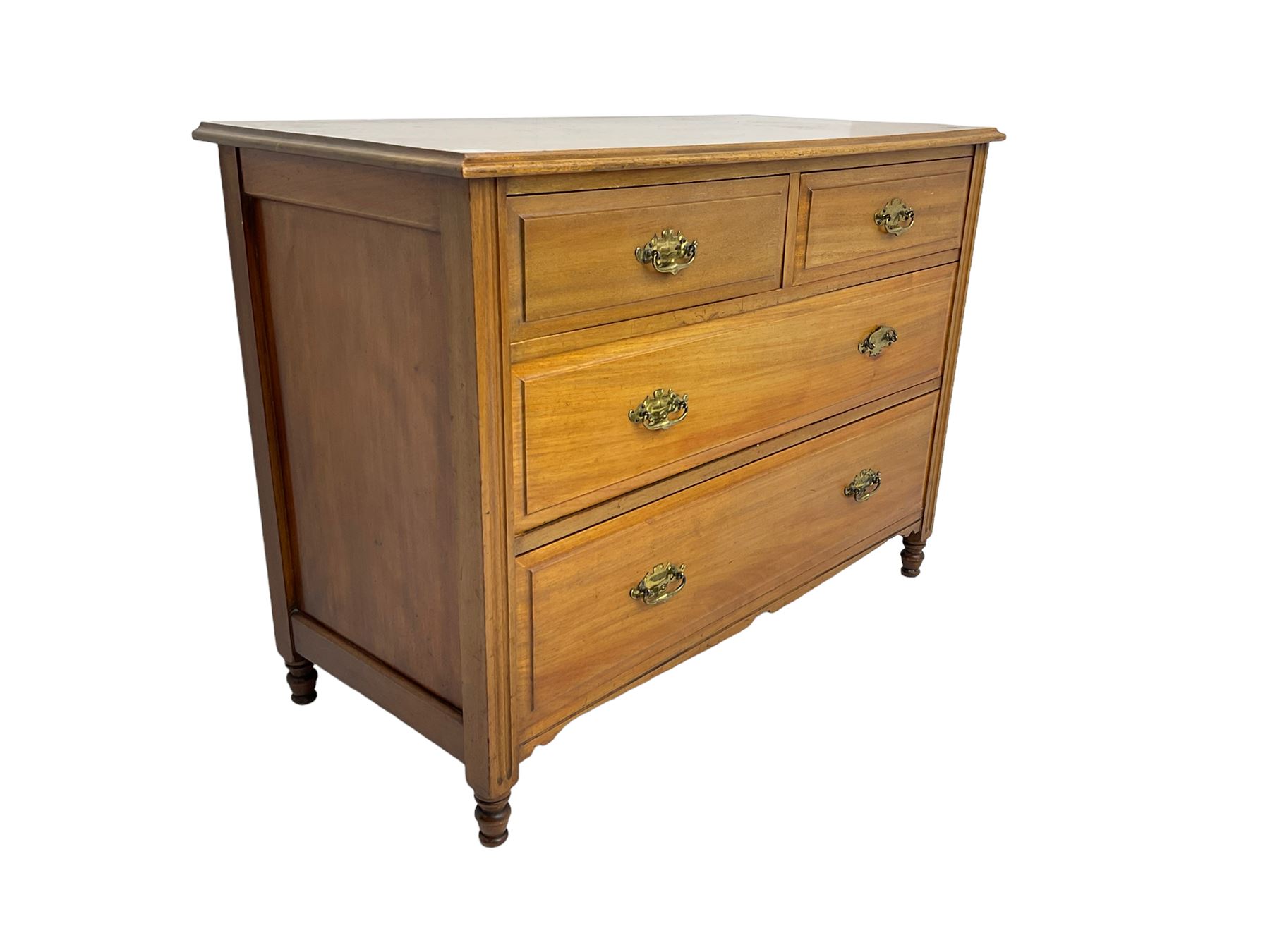 Late 19th century walnut chest - Image 2 of 5