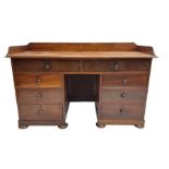 19th century mahogany knee hole desk