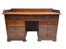 19th century mahogany knee hole desk