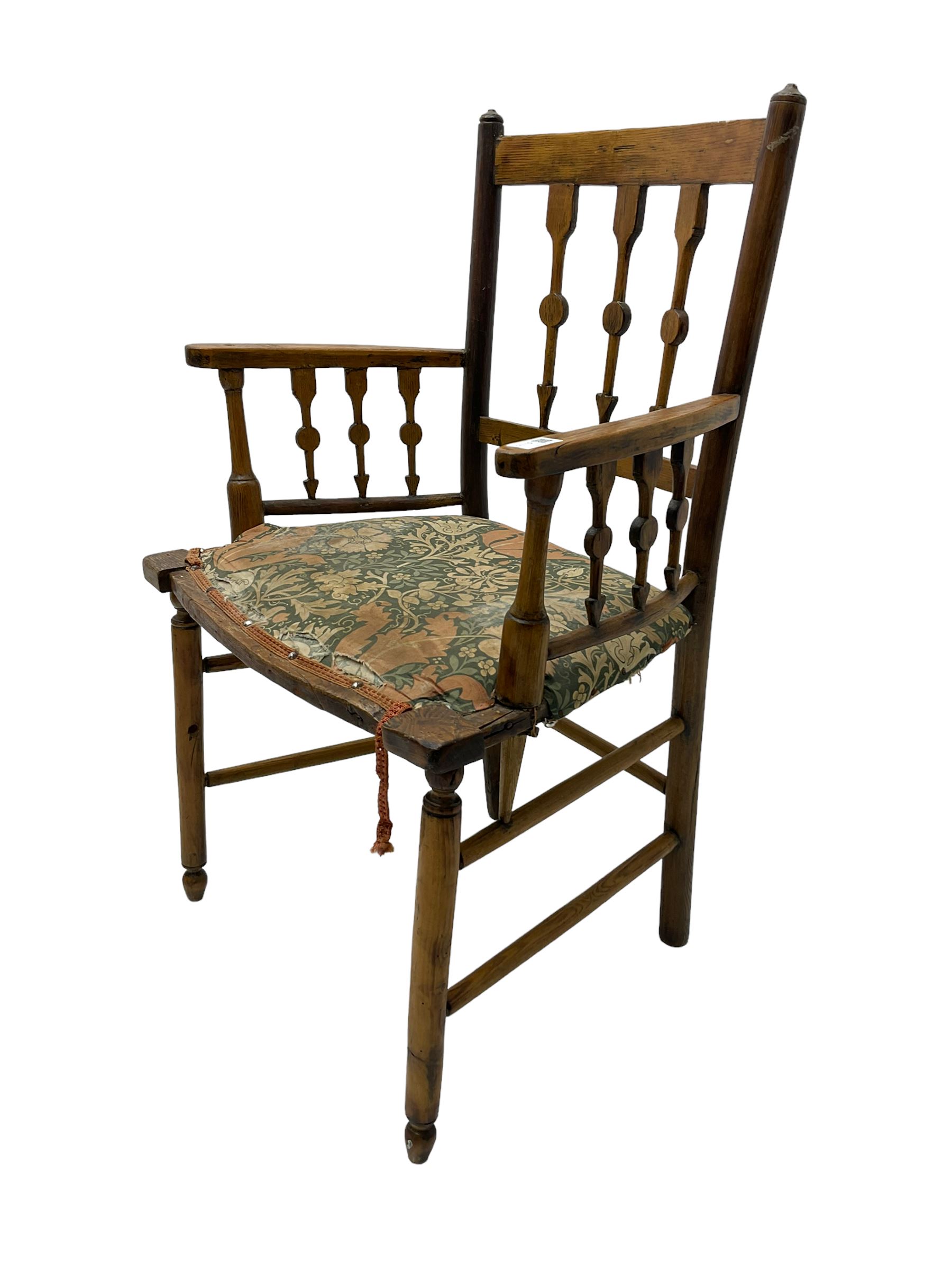 19th century ash and beech Sussex type elbow chair - Image 3 of 6