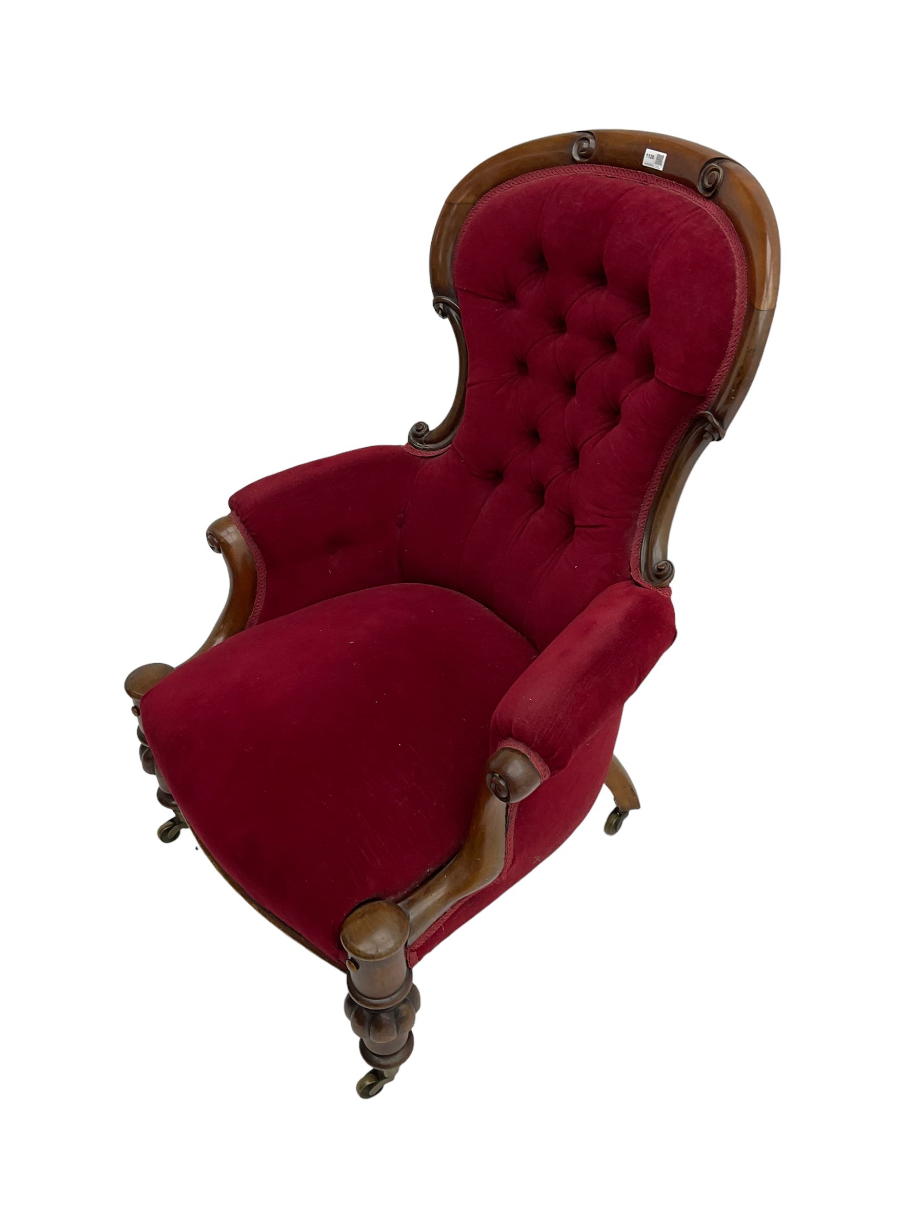 Victorian mahogany armchair - Image 5 of 6