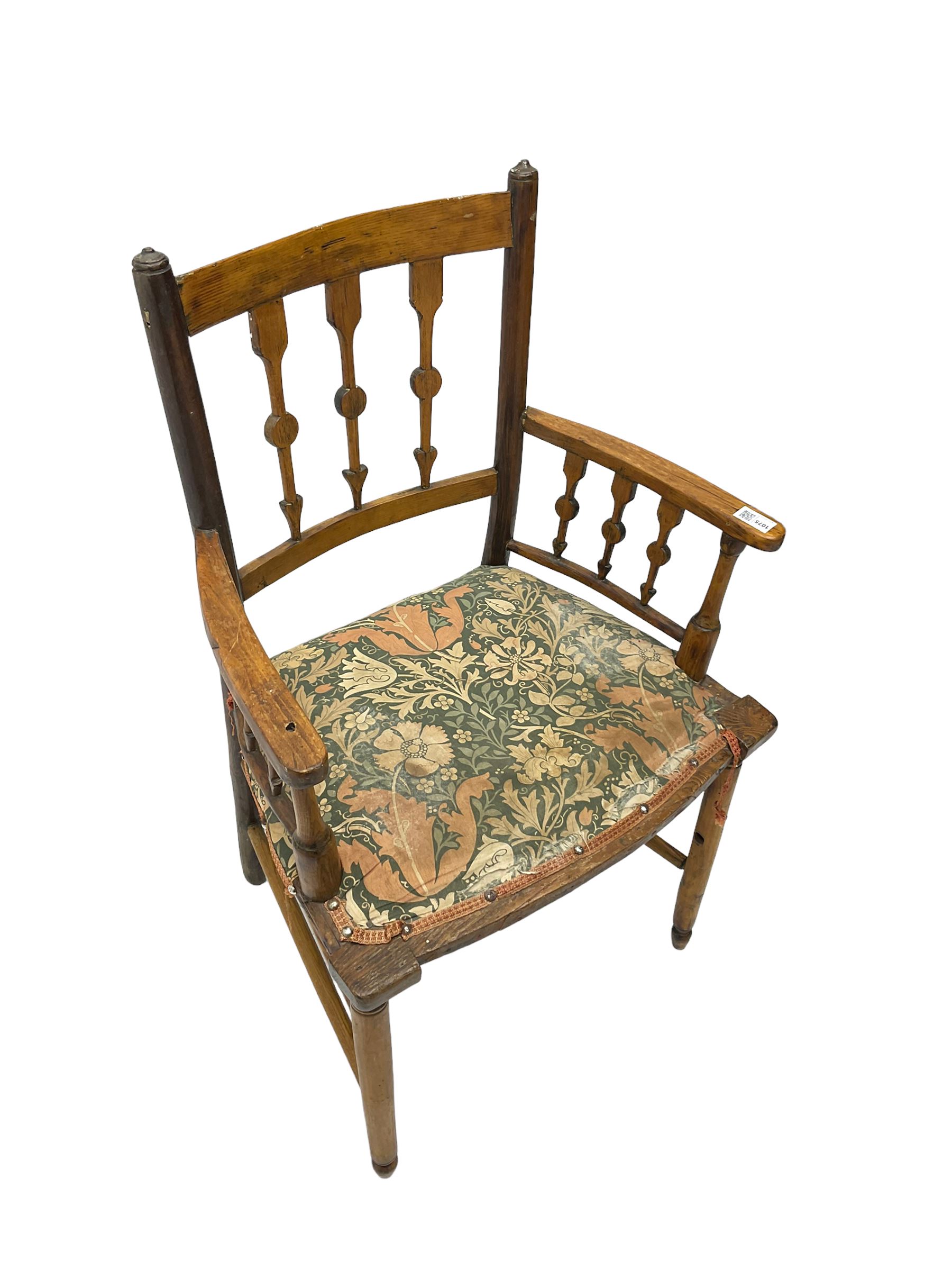 19th century ash and beech Sussex type elbow chair - Image 6 of 6