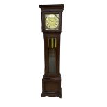 German - 20th century 8-day mahogany longcase clock