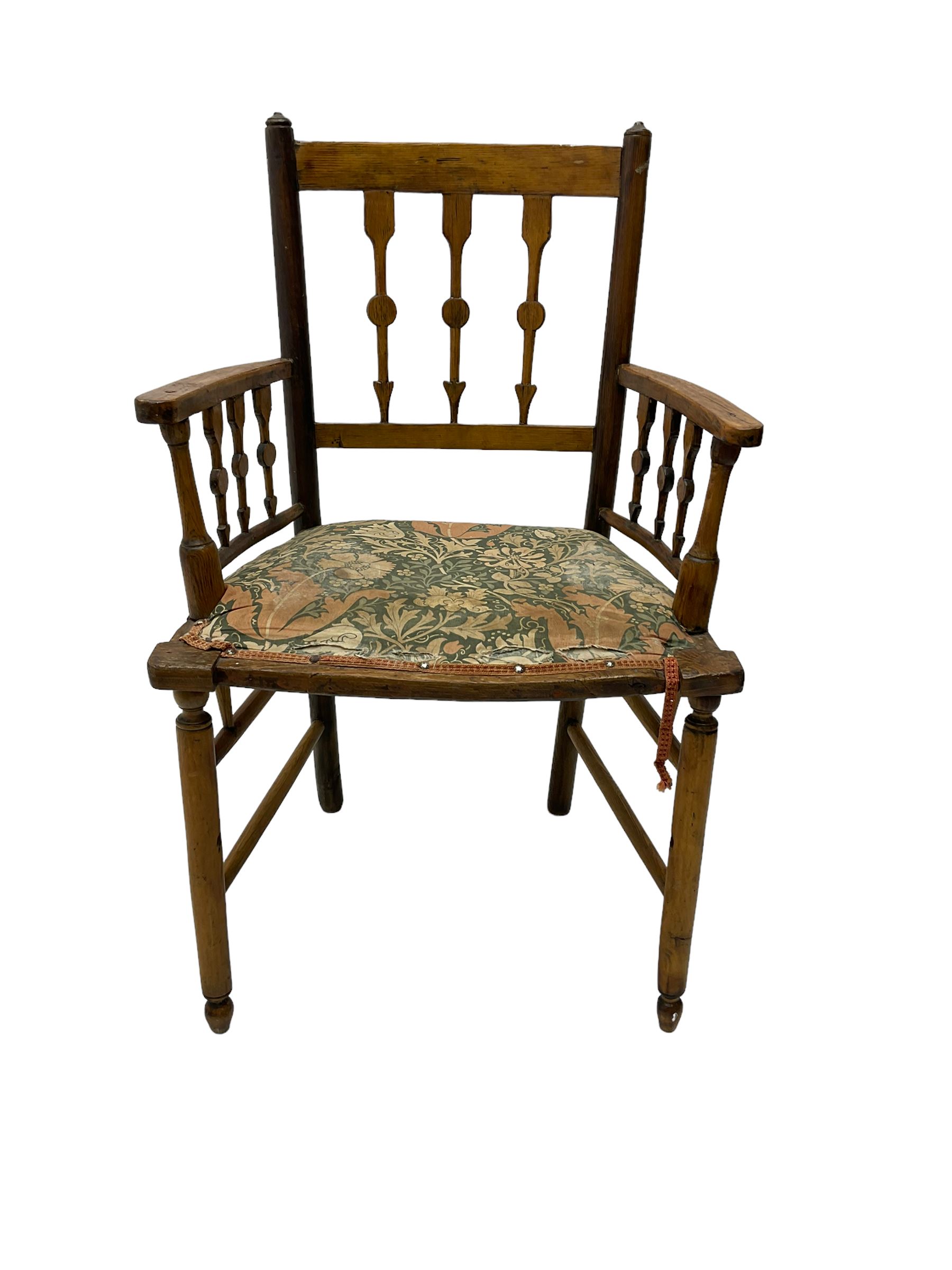 19th century ash and beech Sussex type elbow chair