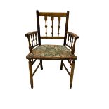 19th century ash and beech Sussex type elbow chair