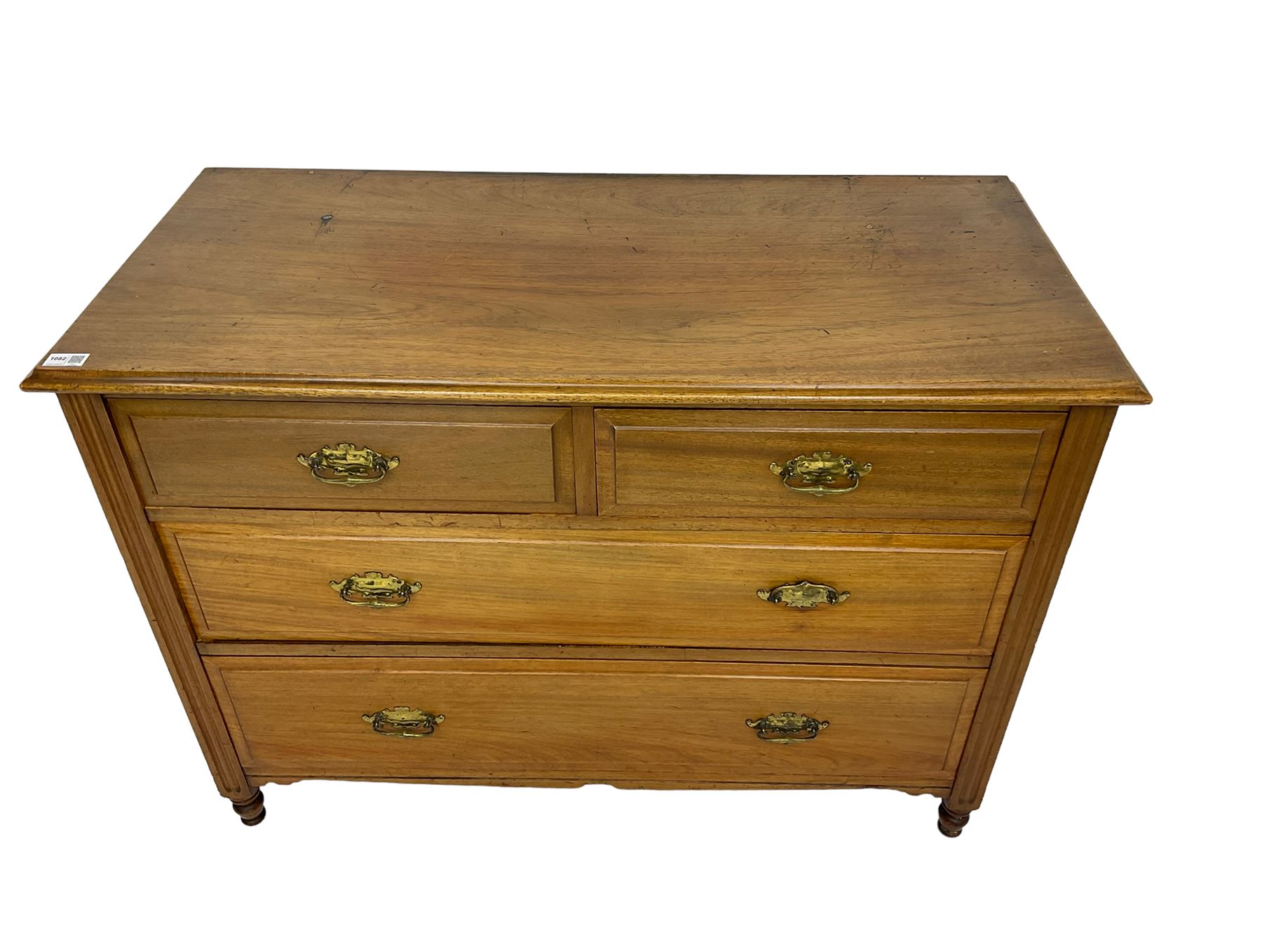 Late 19th century walnut chest - Image 3 of 5