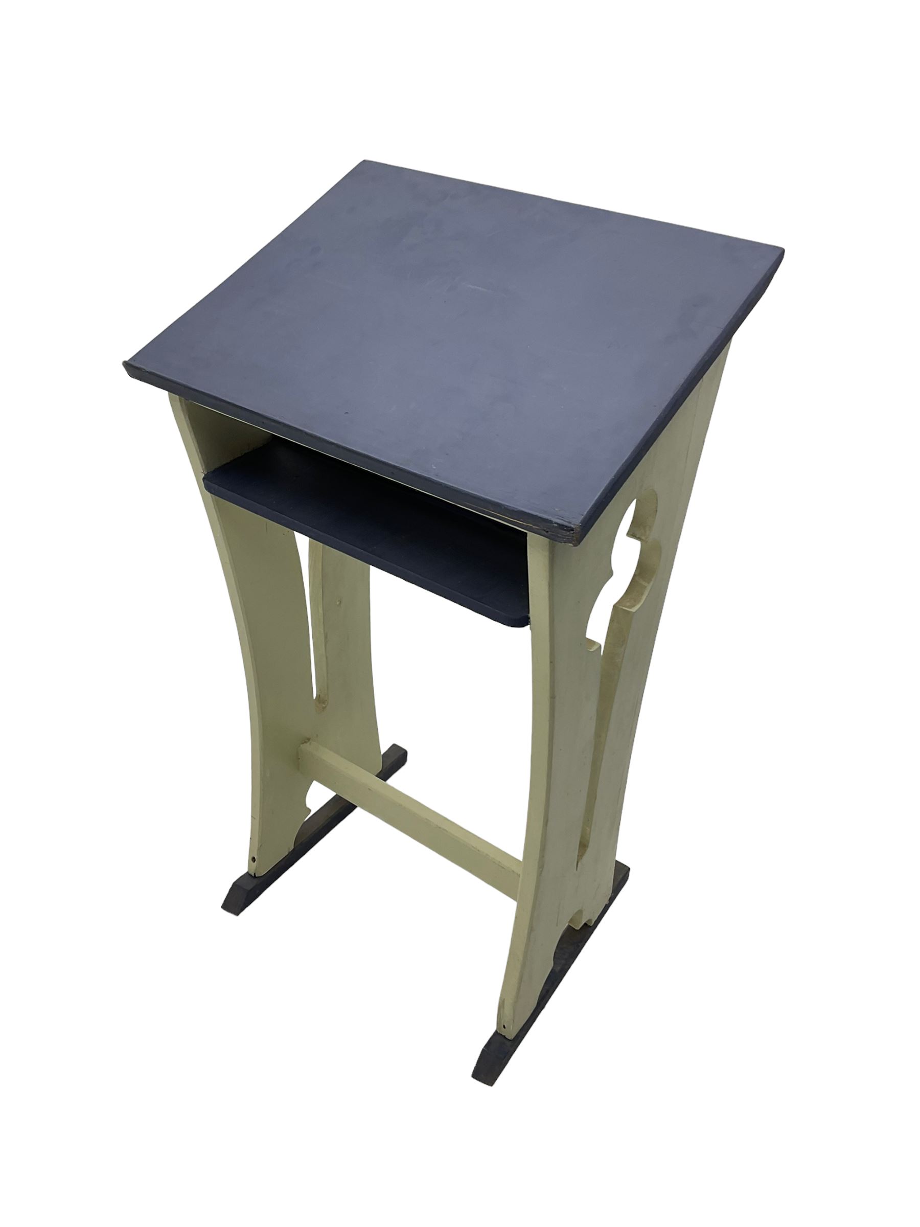 Mid-20th century painted pine ecclesiastical lectern - Image 5 of 10