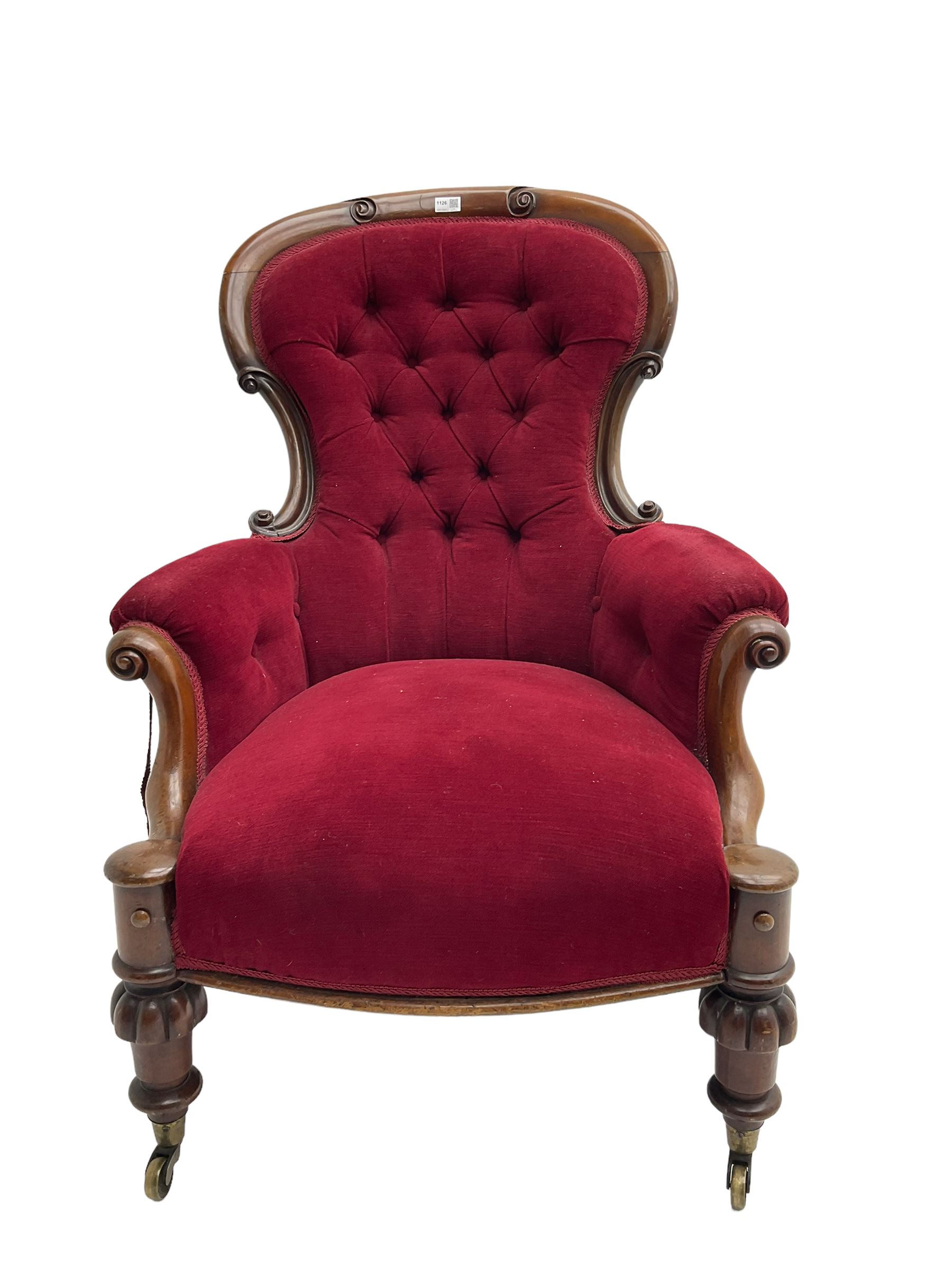 Victorian mahogany armchair