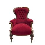 Victorian mahogany armchair