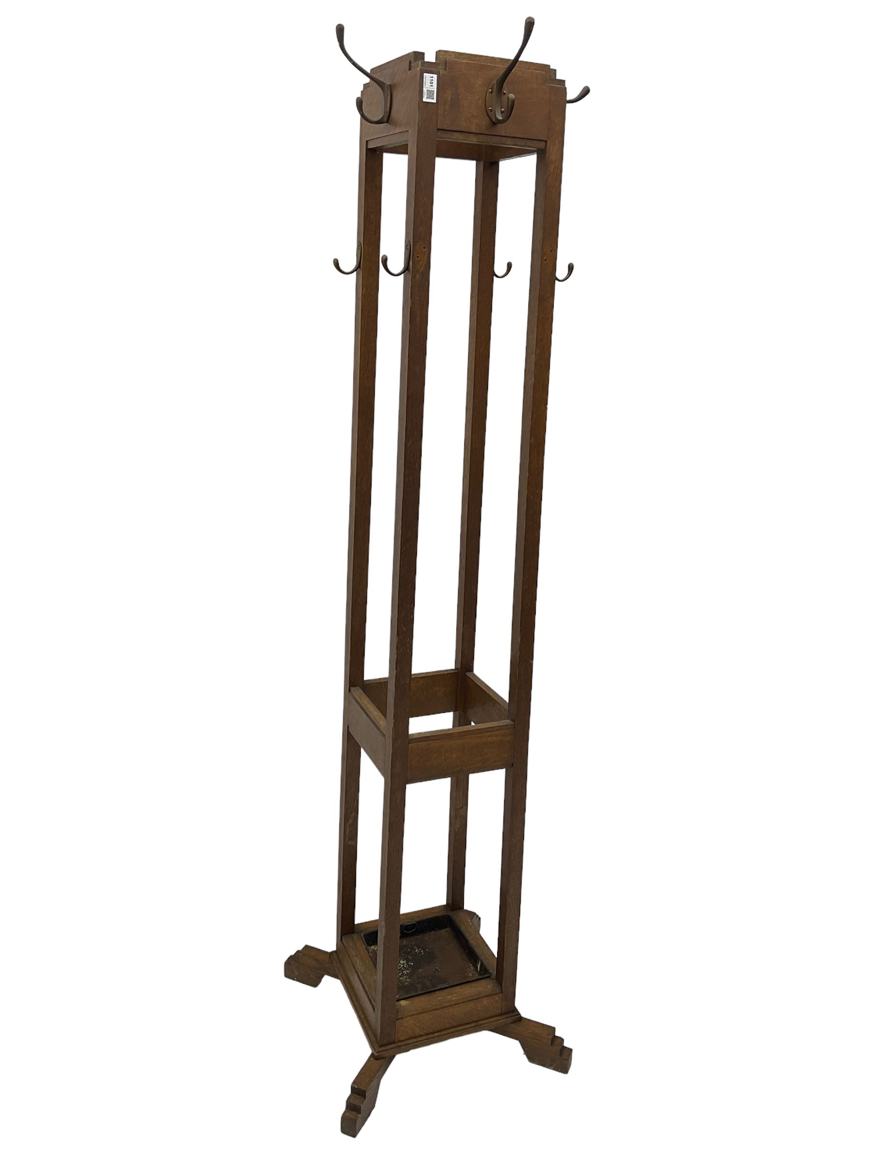 Early to mid-20th century Art Deco design free-standing hallstand - Image 4 of 5